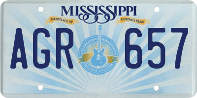 MS license plate AGR657