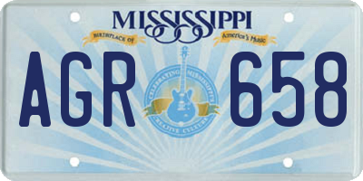 MS license plate AGR658