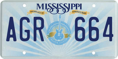 MS license plate AGR664