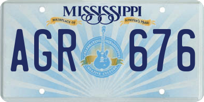 MS license plate AGR676