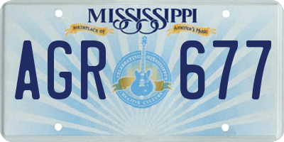 MS license plate AGR677