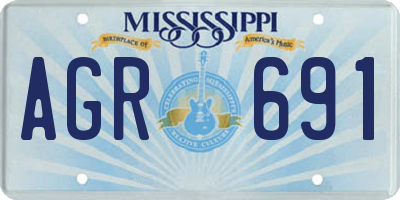MS license plate AGR691