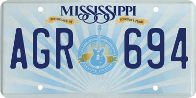 MS license plate AGR694