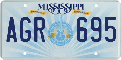 MS license plate AGR695