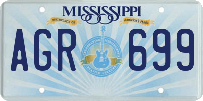MS license plate AGR699