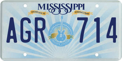 MS license plate AGR714