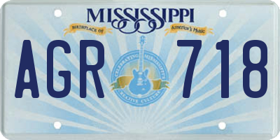 MS license plate AGR718