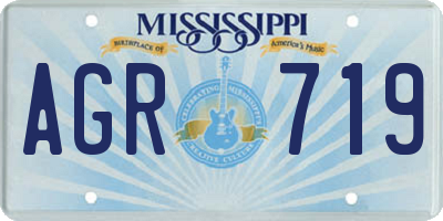 MS license plate AGR719