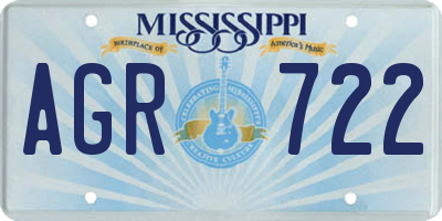 MS license plate AGR722