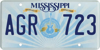 MS license plate AGR723