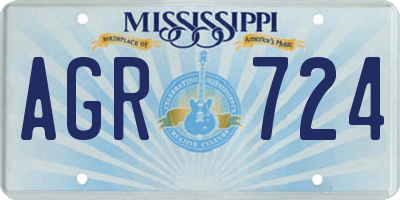MS license plate AGR724