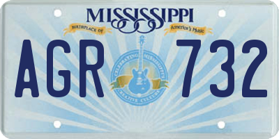 MS license plate AGR732