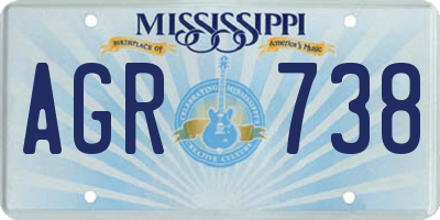 MS license plate AGR738