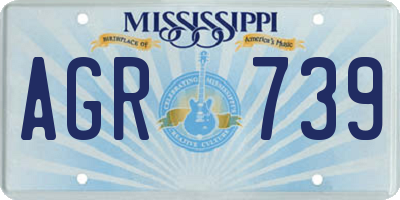 MS license plate AGR739