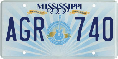 MS license plate AGR740