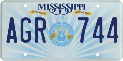 MS license plate AGR744