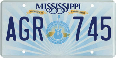MS license plate AGR745