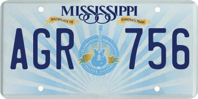 MS license plate AGR756