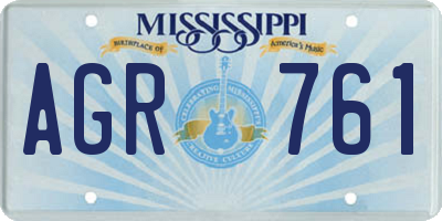 MS license plate AGR761