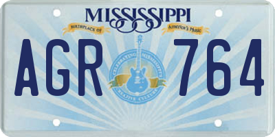 MS license plate AGR764