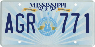 MS license plate AGR771