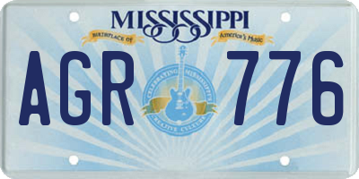 MS license plate AGR776