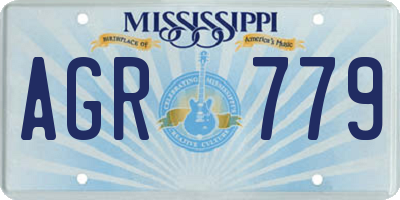 MS license plate AGR779