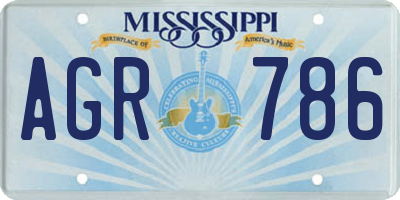 MS license plate AGR786