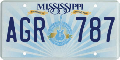 MS license plate AGR787
