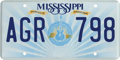 MS license plate AGR798