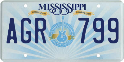 MS license plate AGR799