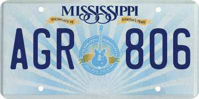 MS license plate AGR806