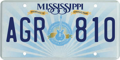 MS license plate AGR810