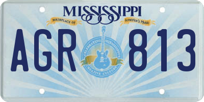 MS license plate AGR813