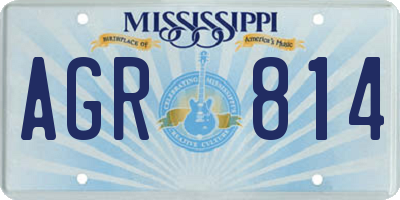MS license plate AGR814