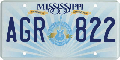 MS license plate AGR822