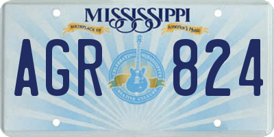 MS license plate AGR824