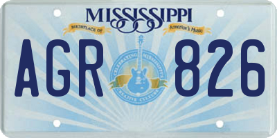 MS license plate AGR826