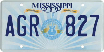 MS license plate AGR827