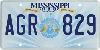 MS license plate AGR829
