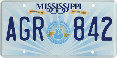 MS license plate AGR842