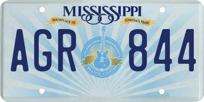 MS license plate AGR844