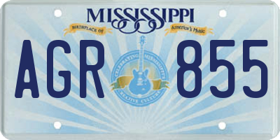 MS license plate AGR855
