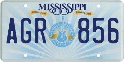MS license plate AGR856