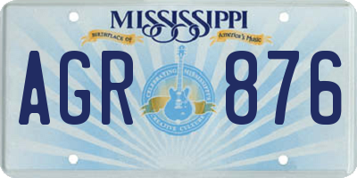 MS license plate AGR876
