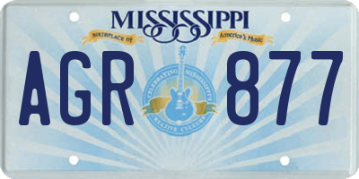 MS license plate AGR877