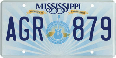 MS license plate AGR879