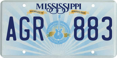 MS license plate AGR883