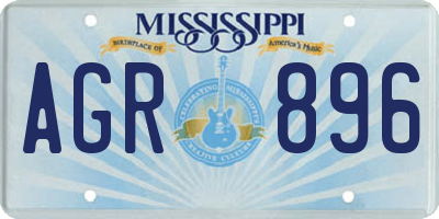 MS license plate AGR896