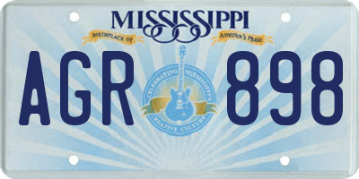 MS license plate AGR898